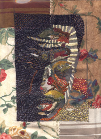 1998, mixed media embroidery